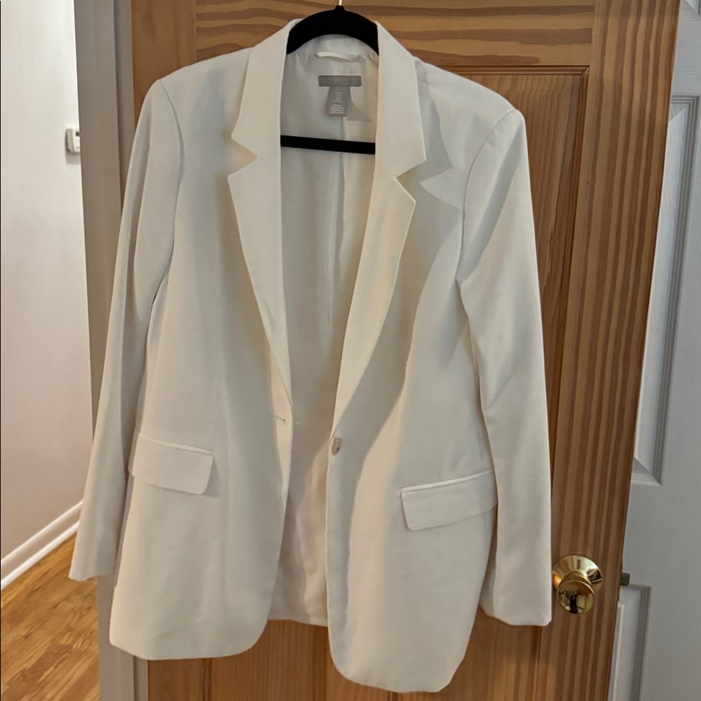 H&M Classic White Women's Blazer